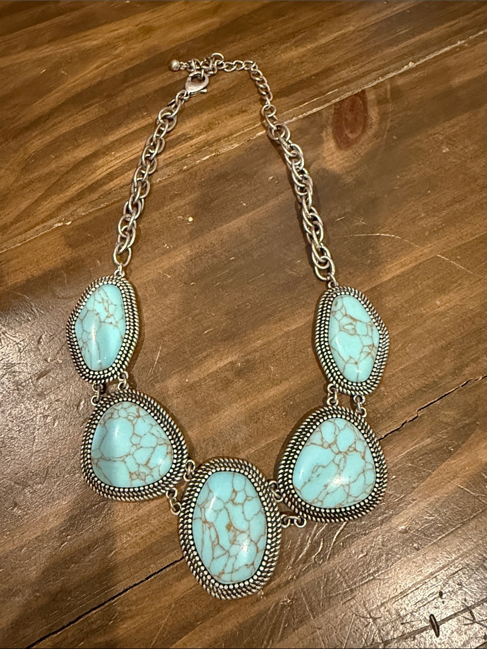 Premier Designs Turquoise-Tone Five-Stone Necklace